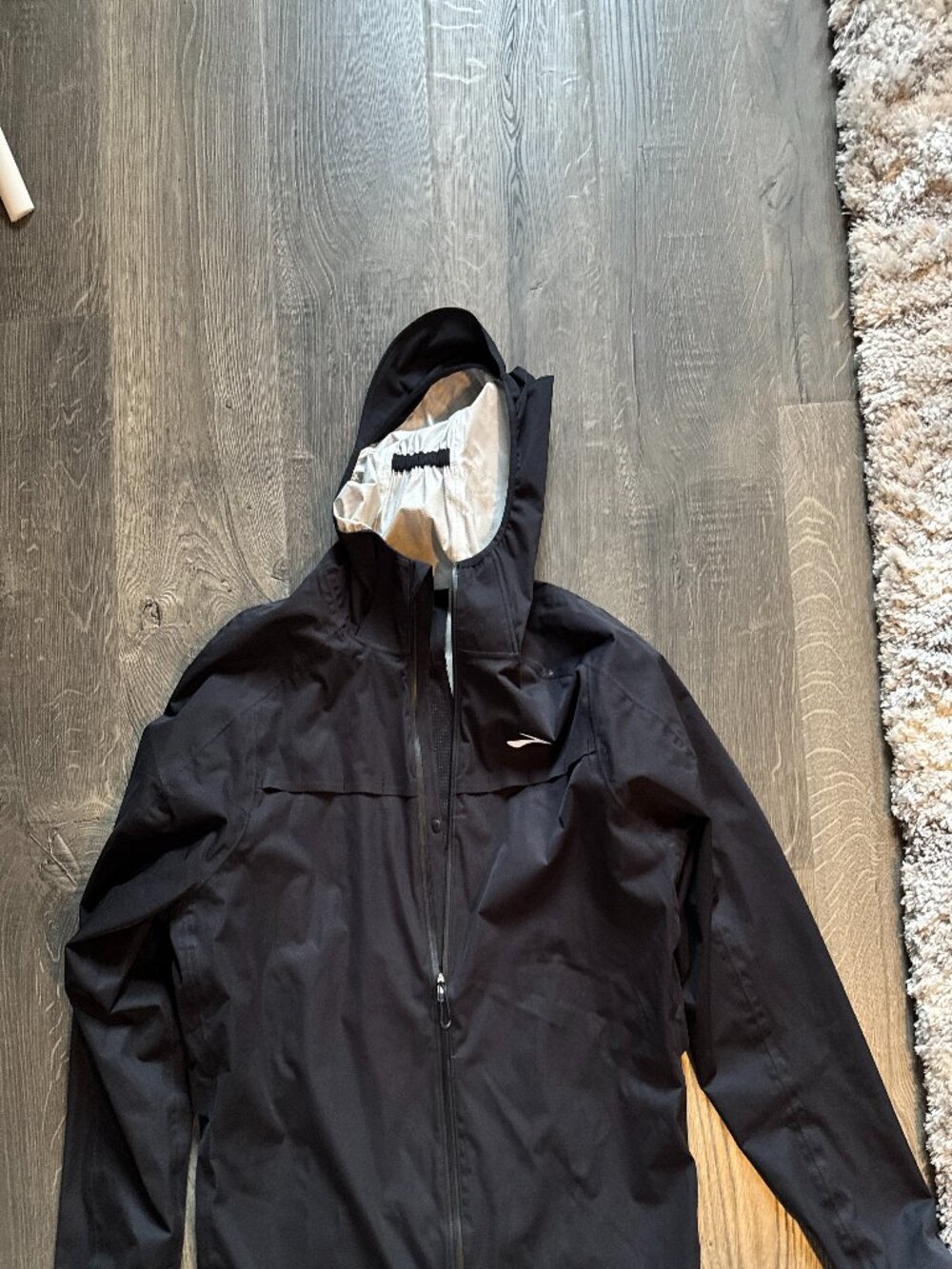 Brooks Men’s Running Rain Jacket Pants Set Black Size Large L